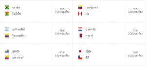 โปรแกรมการแข่งขัน Copa America 2019 และ การถ่ายทอดสด